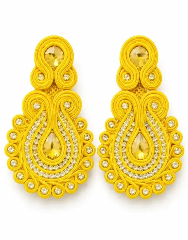 Aretes en cordón soutache