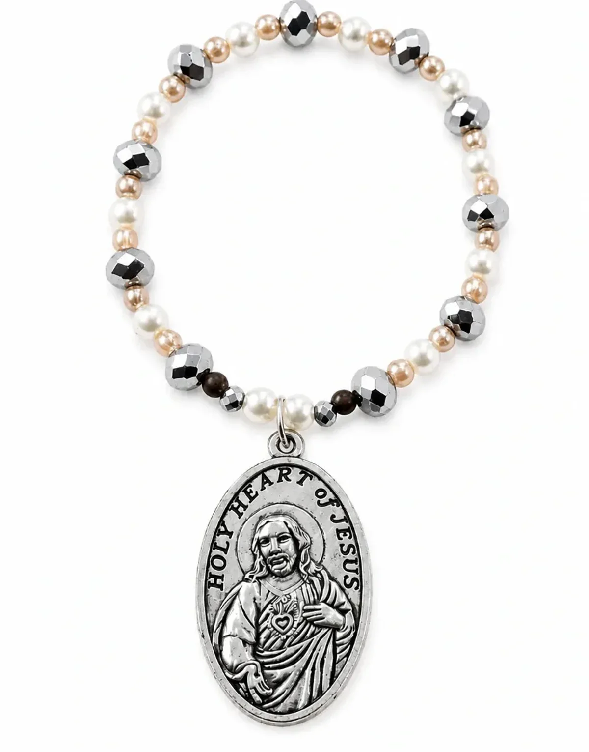 Pulsera del Sagrado Corazón de Jesús en cristal de Murano