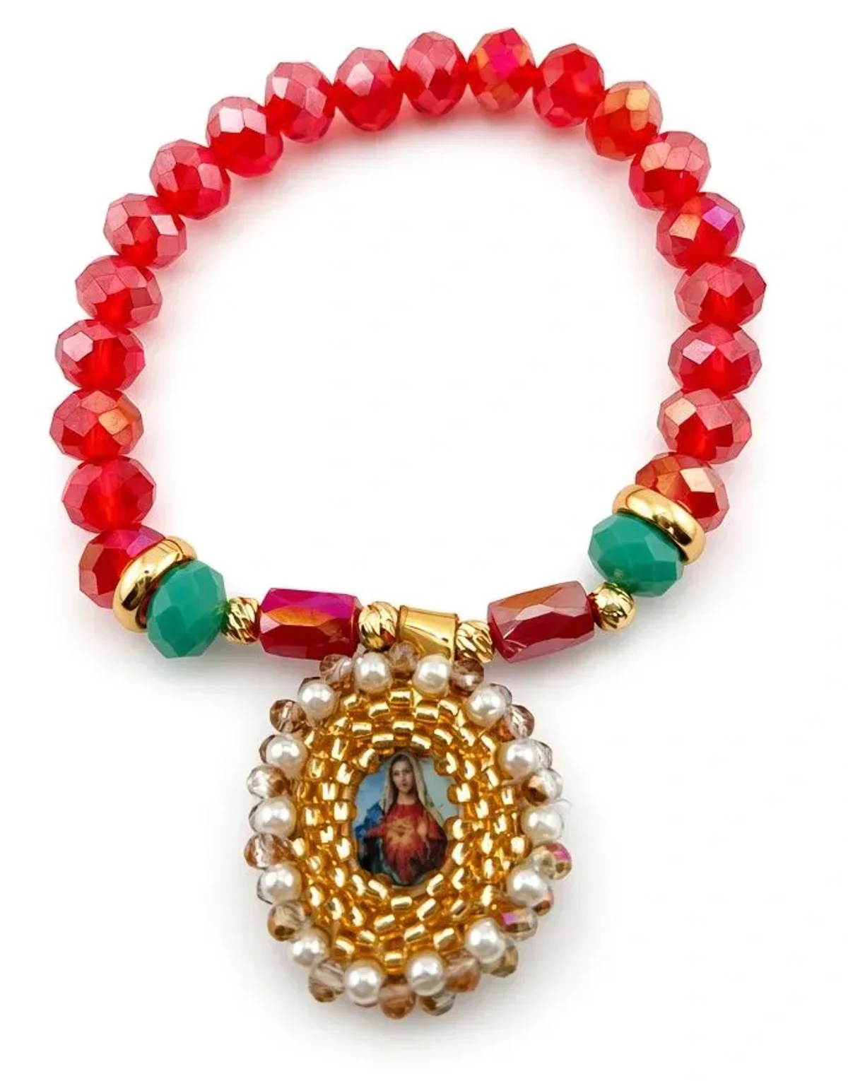 Pulsera ovalada mini Sagrado Corazón