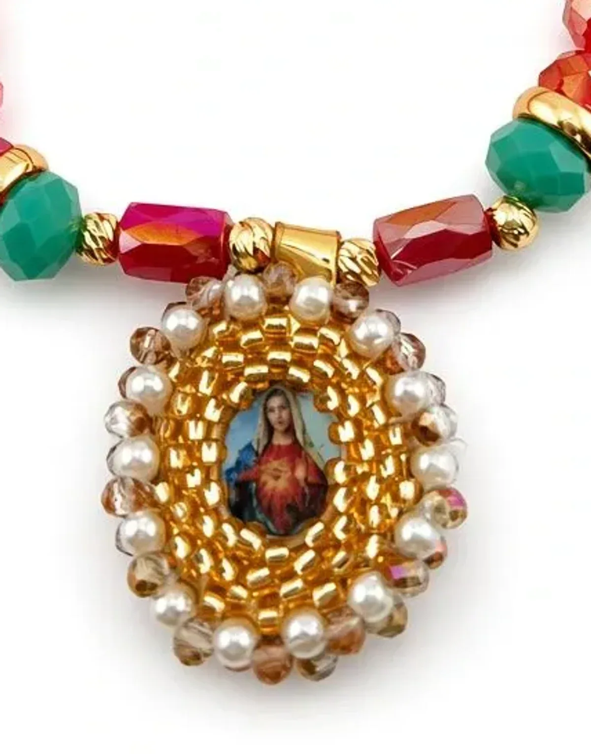 Pulsera ovalada mini Sagrado Corazón