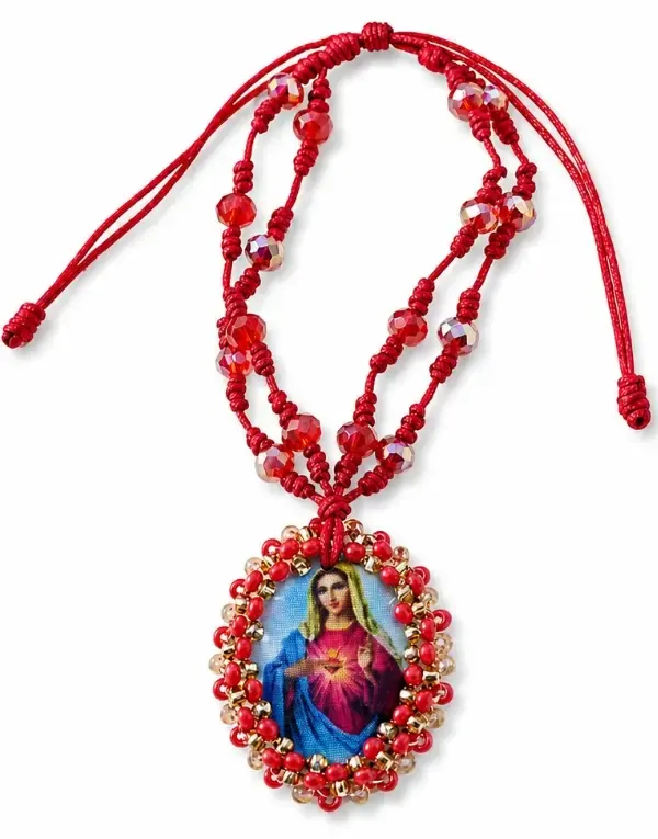 Pulsera del Sagrado Corazón de María en cristales de Murano