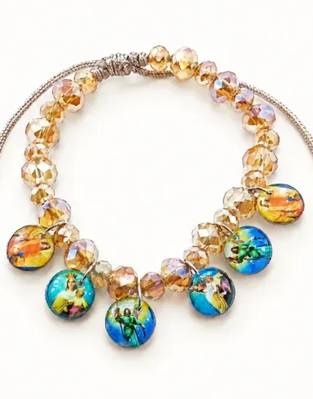 Pulsera de dijes surtidos en cristal de Murano #8
