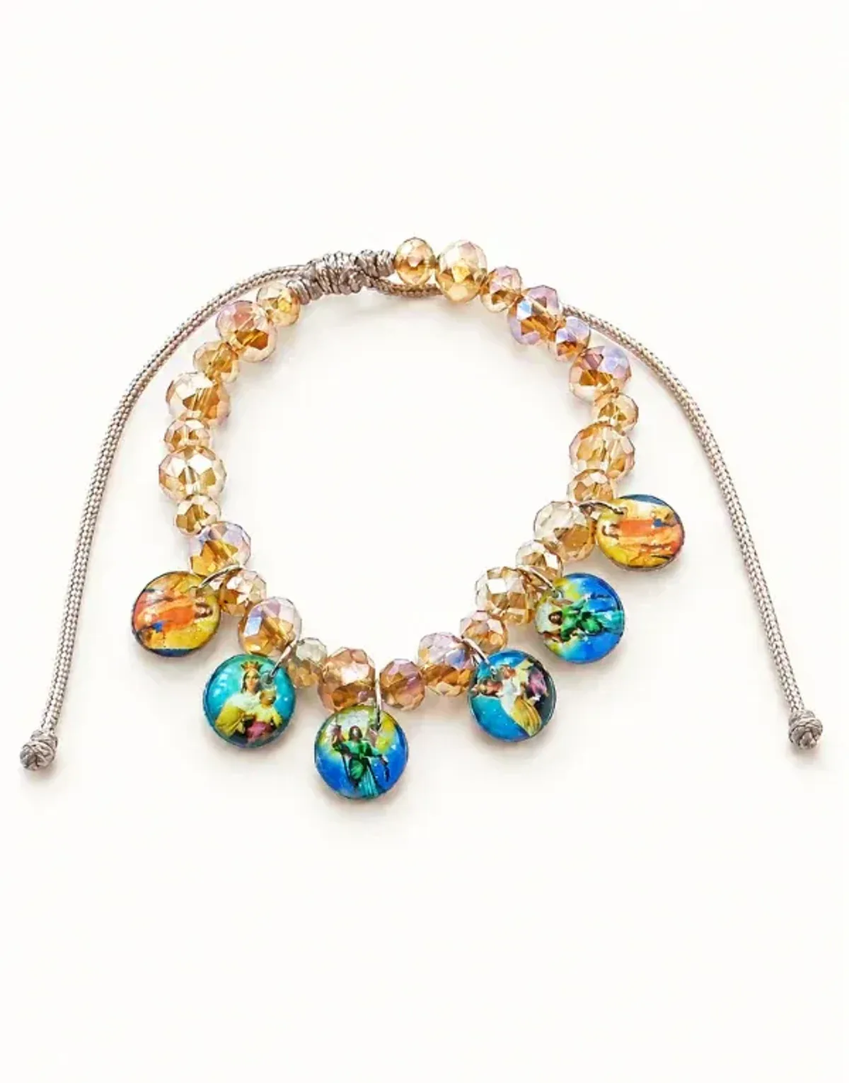 Pulsera de dijes surtidos en cristal de Murano #8