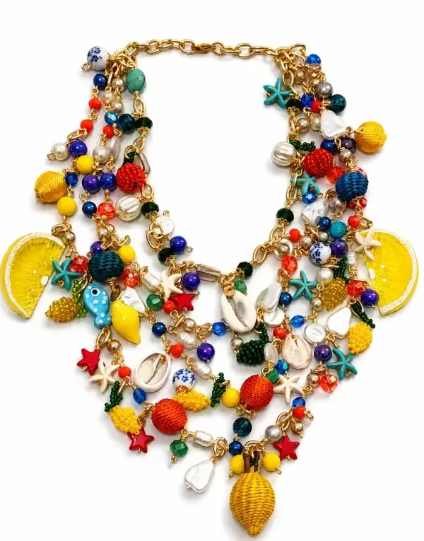 Collar Fantasía Caribeña artesanal