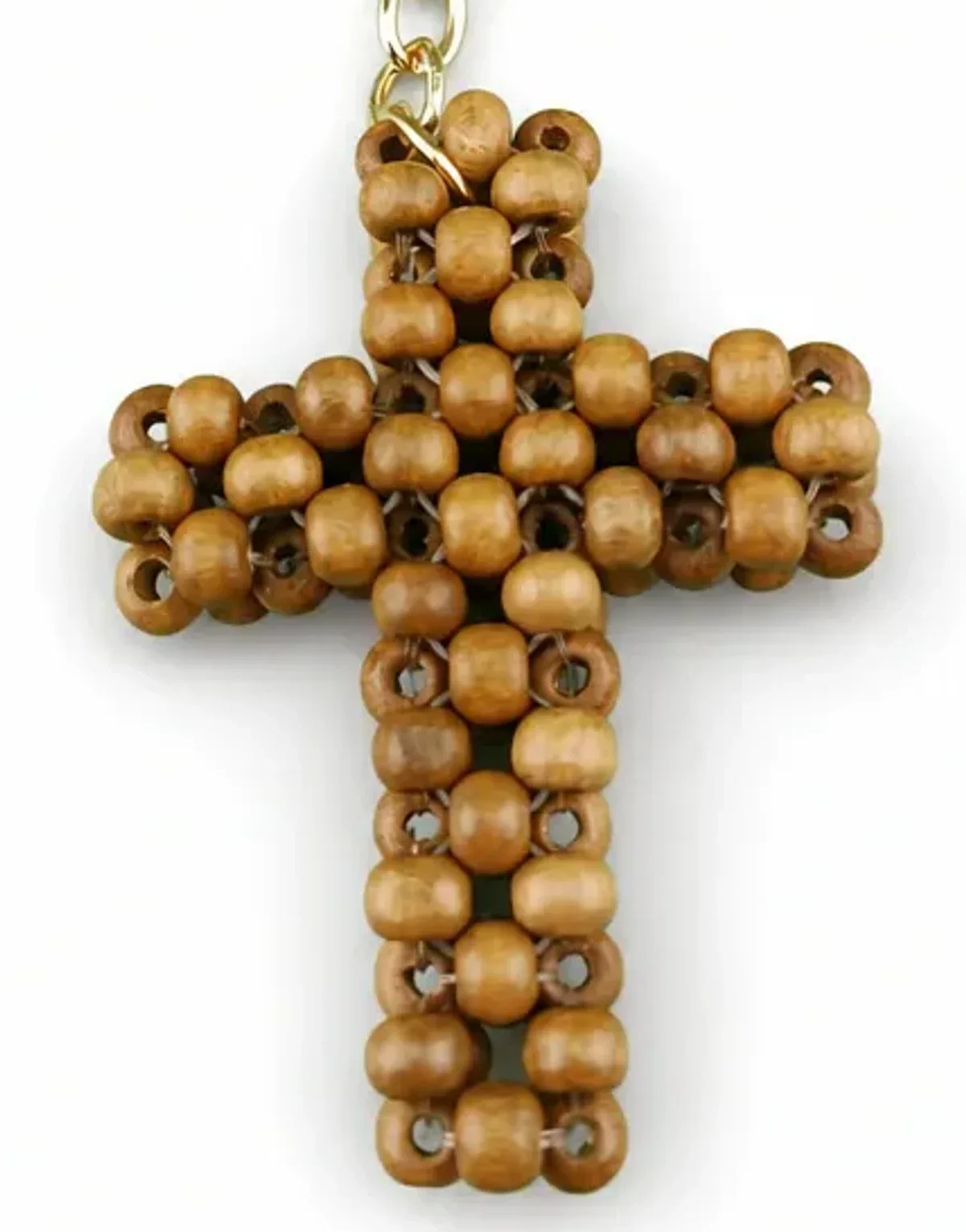 Llavero cruz madera